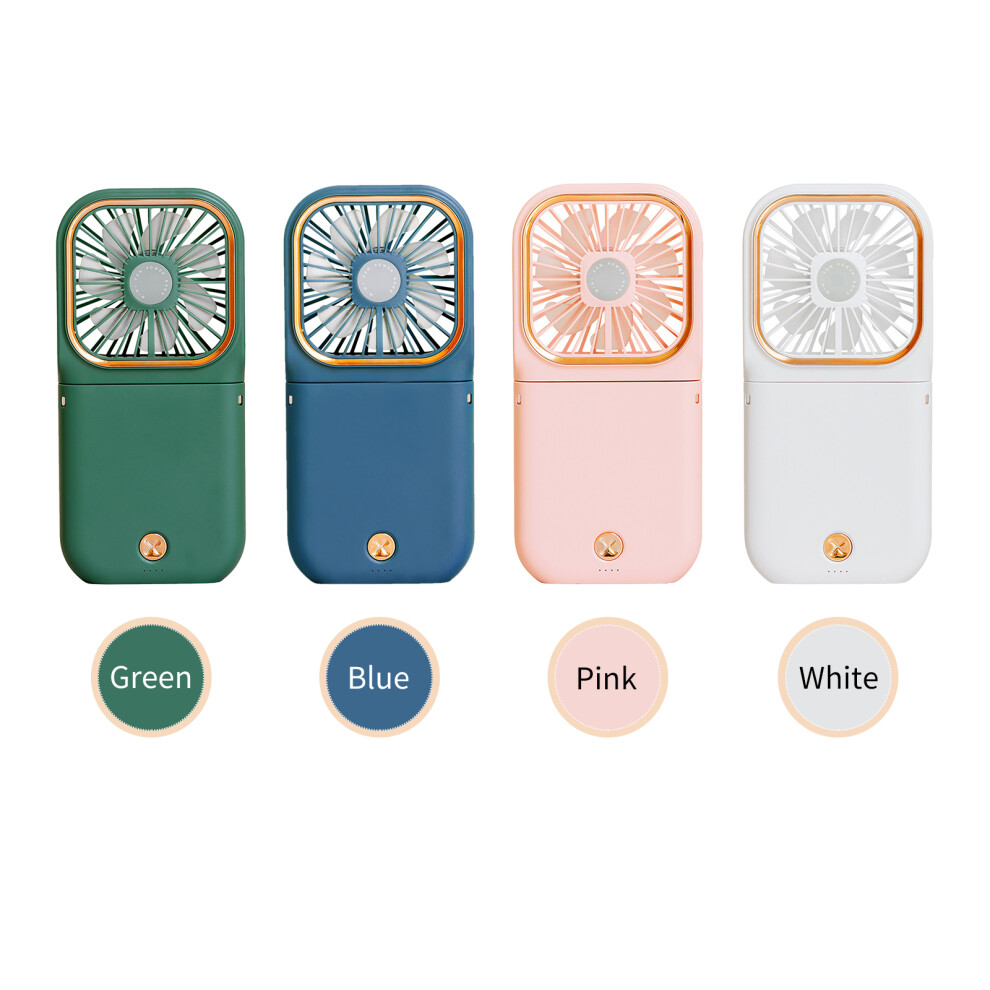 Necklace Fan Mini Wearable Fans Foldable Hanging Fan USB Rechargeable 3 Speed Fan with Phone Holder for Outdoor Traveling