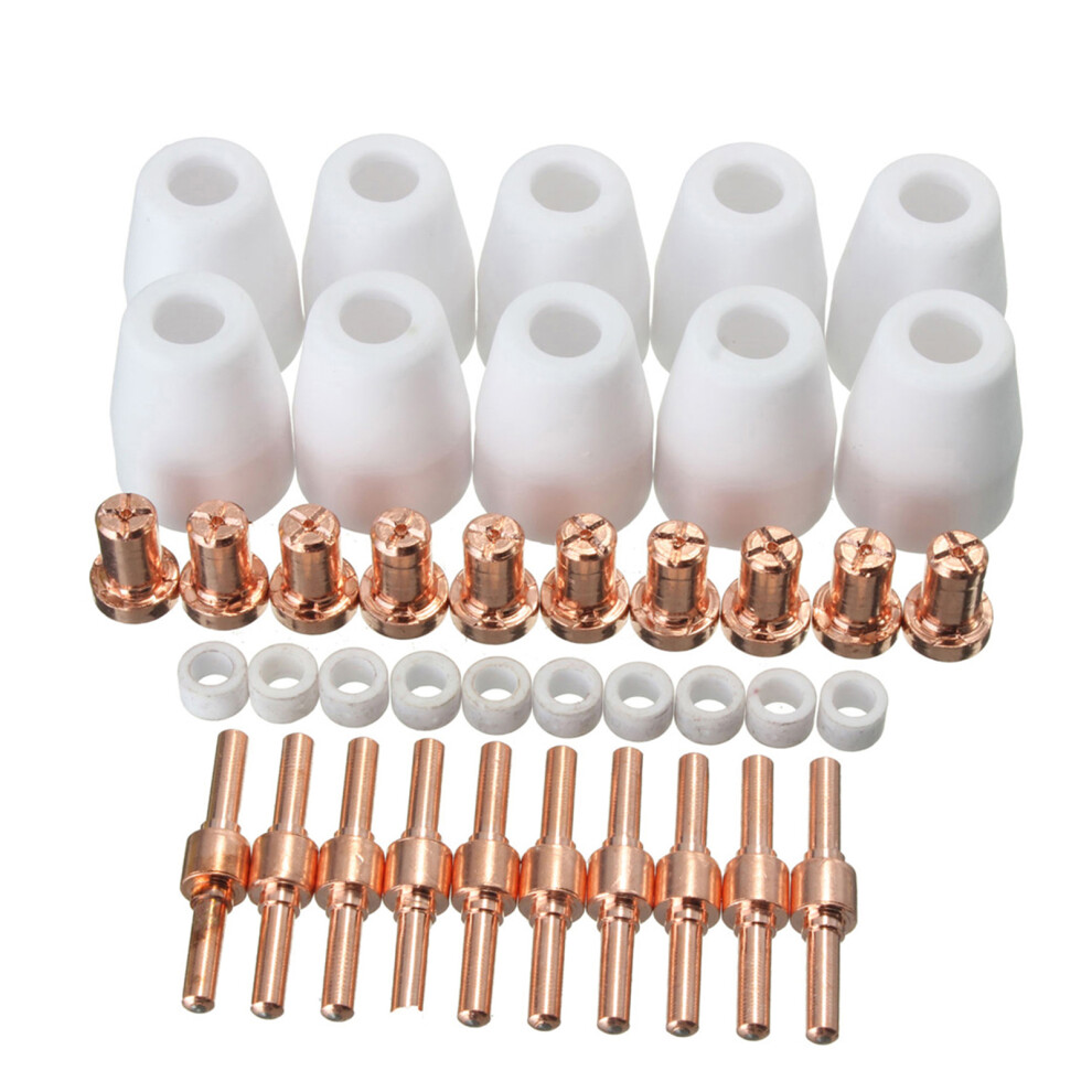 40Pcs Air Plasma Cutter Consumables Extend Fit For Pt-31 Lg-40 Torch Cut-40 50 8181324939077