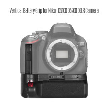 Vertical Battery Grip Holder for D5100 D5200 DSLR Camera EN-EL 14 Battery Powered with IR Remote Control