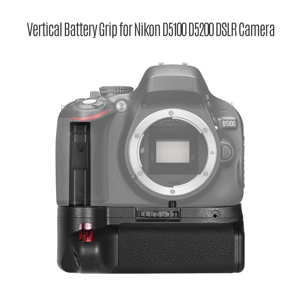 Vertical Battery Grip Holder For D5100 D5200 Dslr Camera En-El 14 Battery Powered With Ir Remote Control 7611324940236