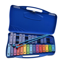 25 Notes Glockenspiel Xylophone Hand Knock Xylophone Percussion Rhythm Musical Educational Teaching Instrument Toy with Case 2 Mallets for