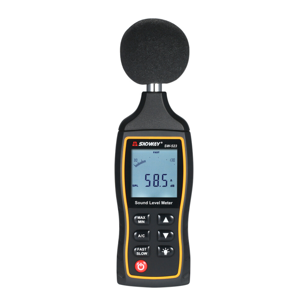 Sndway High Accuracy Lcd Digital Noisemeter Sound Level Meter 30-130Db Noise Volume Measuring Instrument Decibel Monitoring Tester With A A 9441324942729