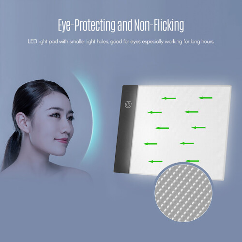 LED A5 Graphic Tablet Light Pad Digital Tablet Copyboard with 3-level Adjustable Brightness for Tracing Drawing Copying Viewing DIY Art Cra 1
