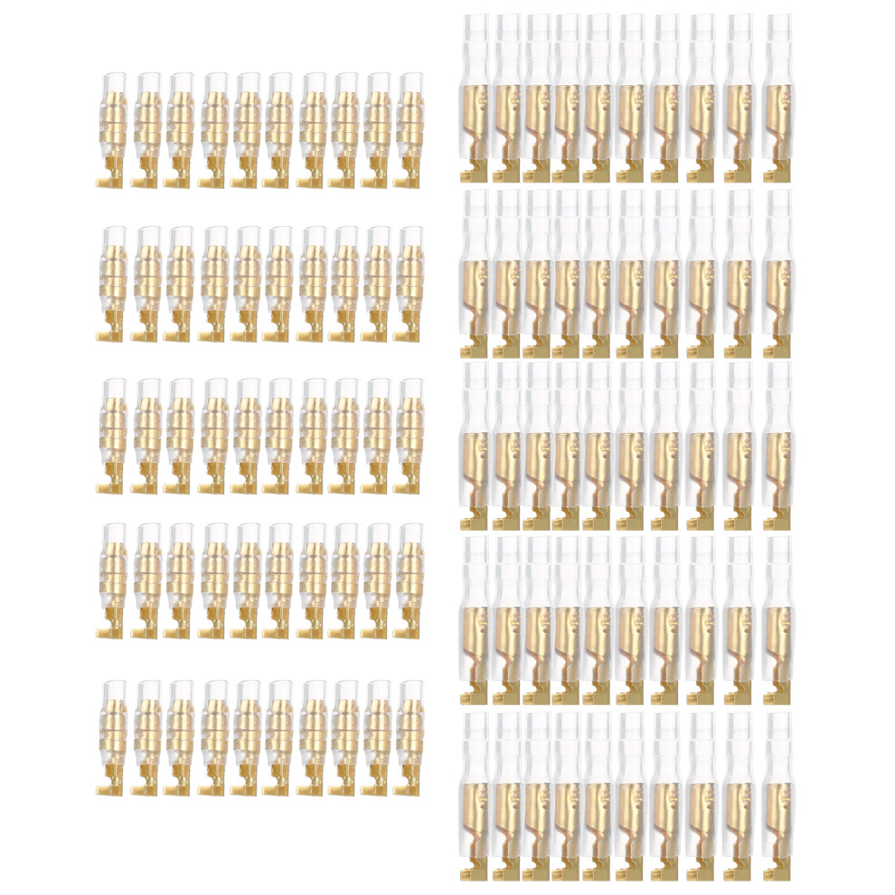 200 Pcs Wire Terminal Kit Bullet Connector Set Includes 4.0 Mm Brass Male And Female Bullet Terminals Insulating Sleeves For Car Truck Moto 7891324946340