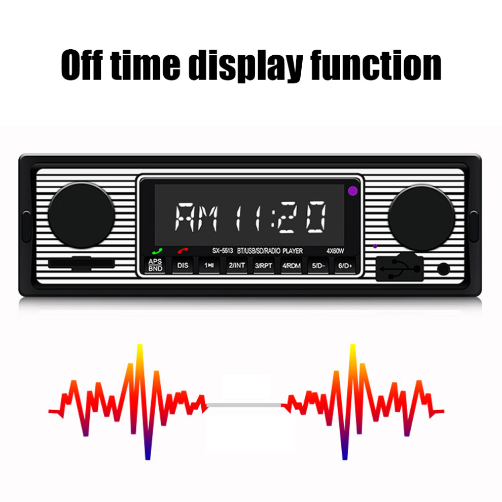 Bt Vintage Radio Mp3 Player Stereo Usb Aux Car Stereo Audio U Disk 8771324951157