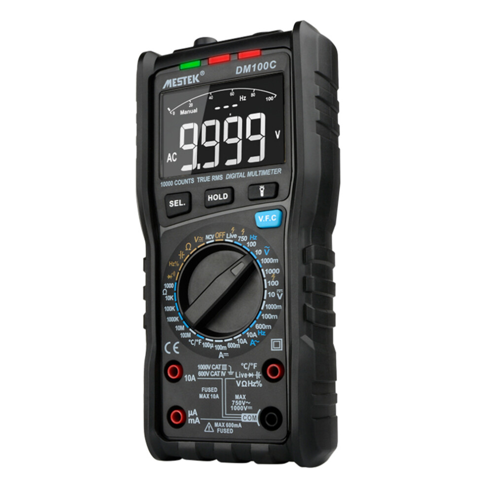 Mestek 10000 Counts True Rms Multifunctional Digital Multimeter Measuring Ac/Dc Voltage Current Resistance Capacitance Frequency Diode Temp 4271324955796