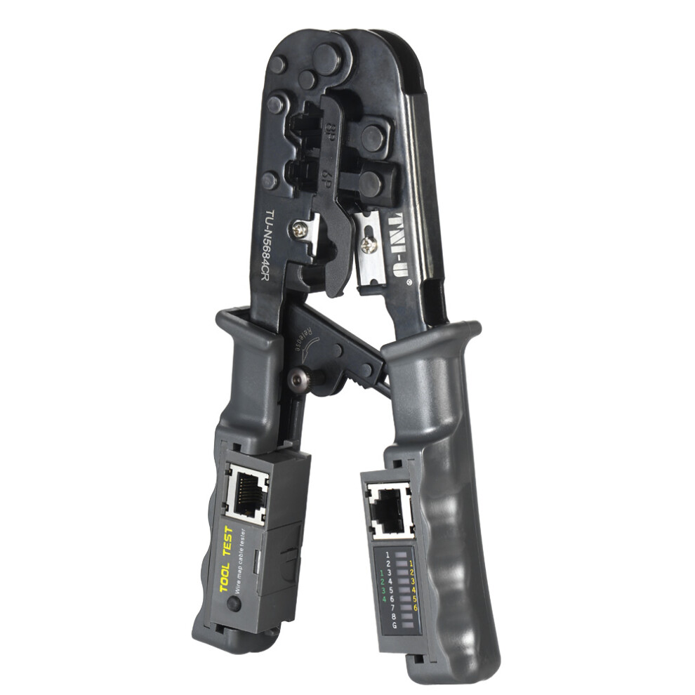 Tni-U Tu-N5684cr 2 In 1 Wire Crimping And Testing Pliers Rj11 Rj12 Rj45 Cable Crimper Wire Stripper Cutter Wire Tester 8731324955999