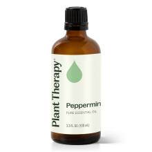Olio essenziale di menta piperita Plant Therapy 100 ml (3,3 oz) Aromaterapia naturale pura non diluita al 100% per diffusore e uso topico Olio di