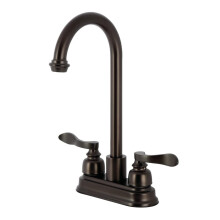 Kingston Messing KB8495NFL NuWave fransk stanghane 11 x 6,38 x 2,38 Oliegnidet bronze