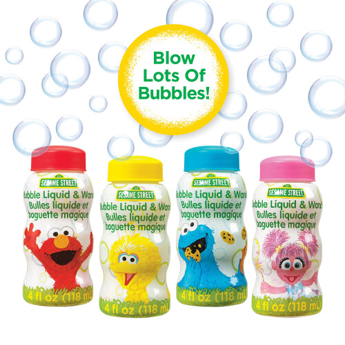 Μικρά Παιδιά Σαπουνόφουσκες Sesame Street 4-ουγγιών με Ράβδο (Συσκευασία 24), Μοντέλο:1800 1