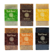 Collezione Bali Soap Orange - Confezione di variet? da 6 barrette naturali con processo a freddo - Detergente esfoliante per viso, mani e corpo -