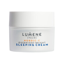 Lumene [Valo] Nordic-C Overnight Sleep Brightening Cream - Facial Moisturizer with Cloudberry  Vitamin C  and Hyaluronic Acid - Radiance-Boosting
