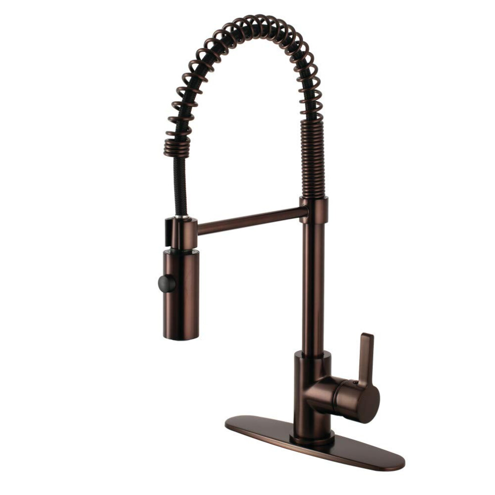 Kingston Brass Ls8775ctl Continental Pre-Rinse Kitchen Faucet 8"""" In Spout Reach Oil Rubbed Bronze 663370327087