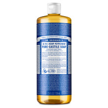 Dr. Bronner's Dr. Bronner Hamp Pebermynte Pure Castilla Oil lavet med organiske olier certificeret - 25 Oz 1count