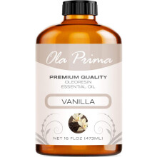 Ola Prima Vanilla eteerinen ljy 16 unssia - Terapeuttinen luokan iso pullo aromaterapian diffuusoriin ja kynttilnvalmistukseen vaniljakynttiln tuo