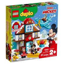 LEGO DUPLO Disney Dom wakacyjny Miki 10889 Zestaw do budowania domu dla małych dzieci z figurkami Goofy Plutona i Myszki Miki Myszki Minnie (57 sztuk