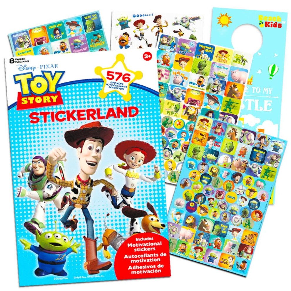 Disney Pixar Toy Story Party Favors Stickers Pack ~ Bundle With 575+ Toy Story Stickers 8 Sticker Sheets (Toy Story Party Supplies)