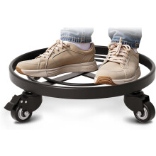 AMAGABELI GARDEN & HOME 16" Metall Pflanzenwagen Robuster Eisenständer mit Rädern Rundes Blumentopfregal