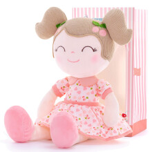 Gloveleya babypop meisjescadeaus knuffels zachte poppen babycadeaus kersenmeisje roze 14 inch met geschenkdoos