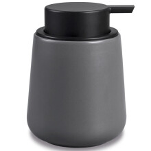 BosilunLife Grey Lotion Dispenser - Modern keramisk tvl Dispenser Badrum 12 oz Flaskor Lotion Hand Pump Dispenser Svart Pump Dish Flytande Dispe
