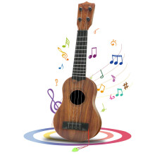 QDH Kids Lelu Ukulele Lasten kitara Musiikkilelu 17 tuumaa 4 terskieli Pick Kids Play Varhaiskasvatuksen musiikkisoitinlahja esikouluikisille 3?6-