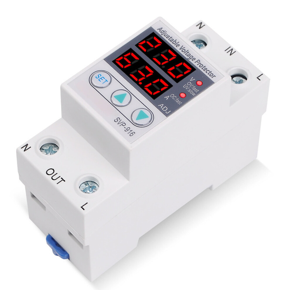 Multifunctional Adjustable Voltage Limit Current Protector Self Resetting Switch Dual Display Protector Over Voltage Under Voltage Protecti 6931324959849