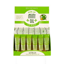 Ruby Kisses Broadway Vita-Lip Lucidalabbra trasparente (confezione da 48 olio di menta) Formula ultra idratante e lenitiva con oli vitaminici Fin