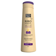 Blondz Only Hair Purple Toning Mask | Eliminerar brassighet | Neutraliserar gula och orange toner | Rubio Marfil blond prla med arganolja Perfec