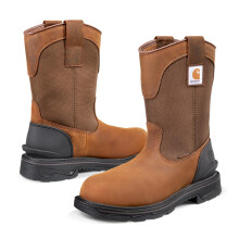 Carhartt Ironwood Waterproof Work Boots for Men - 11-inch Wellingtons Built with Oil-Tanned Leather with EH & Slip-Resistant Outsoles, Brown - 8.5 W