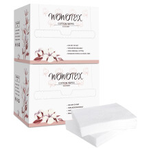 WOWOTEX 100% Baumwoll-Einweg-Gesichtstuch 100 Stück 10x12 Zoll | Biologisch abbaubare dicke, weiche Einmal-Tücher für empfindliche Haut