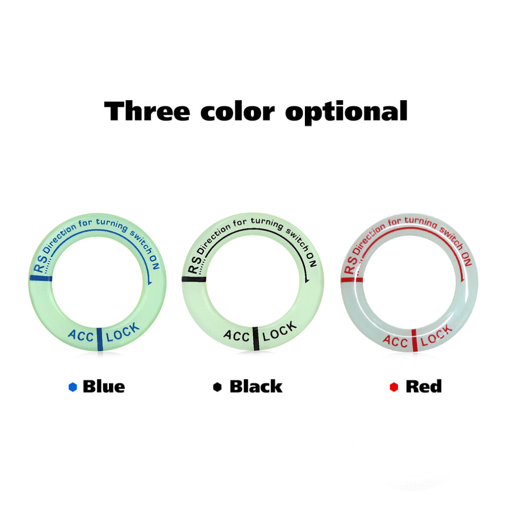 Car Ignition Switch Cover Luminous Key Ring Hole Cover Sticker 9411324961013