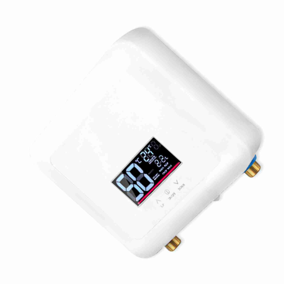 Instant Water Heater 7500W Mini Electric Tankless Water Heater Wall-Mounted LED Display Support Thermostat Mode/Power Adjustment for Home K