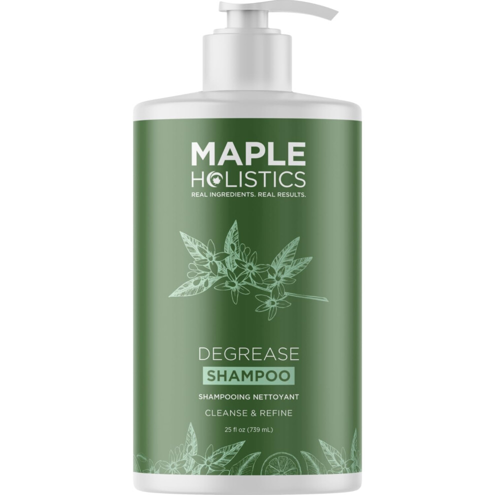 Maple Holistics Clarifying Shampoo For Oily Hair And Scalp - Deep Cleansing Shampoo Build Up Remover With Rosemary Oil - For Greasy Hair & Scalp
