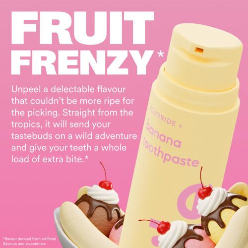 Hismile Banana Flavoured Toothpaste | Flavored Toothpaste Range | Fluoride Formula | Banana Flavour 2