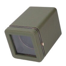 Automatic Single Watch Winder 4 Modes Super Quiet Uniform Rotating Single Watch Winder Case with Light Green W150D
