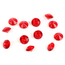 500pcs 8mm Pointed Acrylic Diamond Confetti for Wedding Party DIY Handmake (Red)
