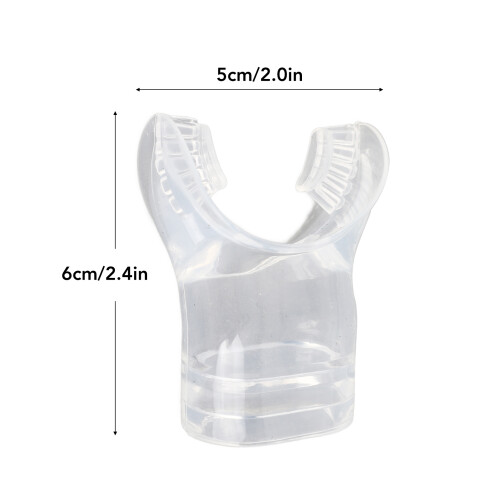 2 Stück Silikon-Schnorchel-Mundstück 65 cm Transparent 1