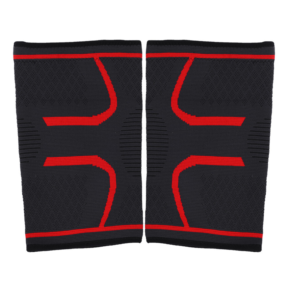 Red Knee Support Fitness Running Cycling Braces Kneepad Sport Gym Knee Pad Elastic Xl