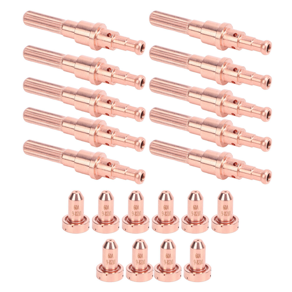 10 Set Plasma Cutting Torch Electrode Nozzle Tips 60A 9-8215 9-8210 Brass Replacement Consumables For Sl60 Sl100 4631324986556