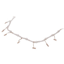 Hanging Photo Display Wall Decor 125cm Length 7 Clips Wooden Beads Collage Picture Frame Photos String for Home