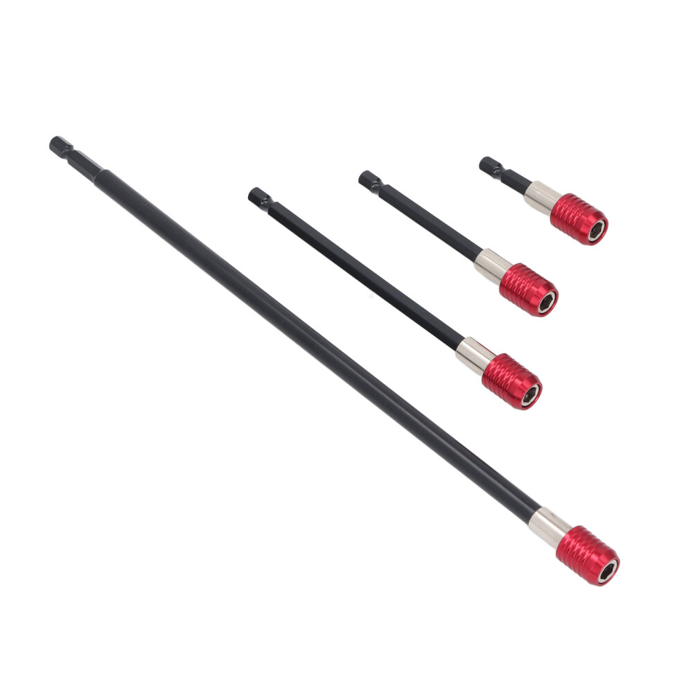 4 Pcs Drill Bit Extension Set 60Mm 100Mm 150Mm 300Mm 1/4 Inch Hex Shank Strong Magnetic Drill Bit Extender 3441324990733