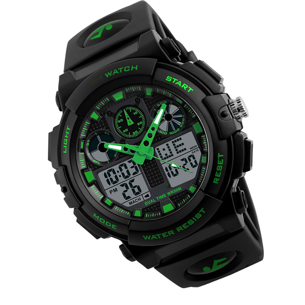 SKMEI 1270 Quartz Digital Electronic Men Watch Fashion Casual Outdoor Sports Male Wristwatch Dual Time Date Week Stopwatch Alarm 5ATM Water