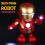 RC-Roboter 3xAA-Batterien, 19x10x19 cm, Rot/Gold 1