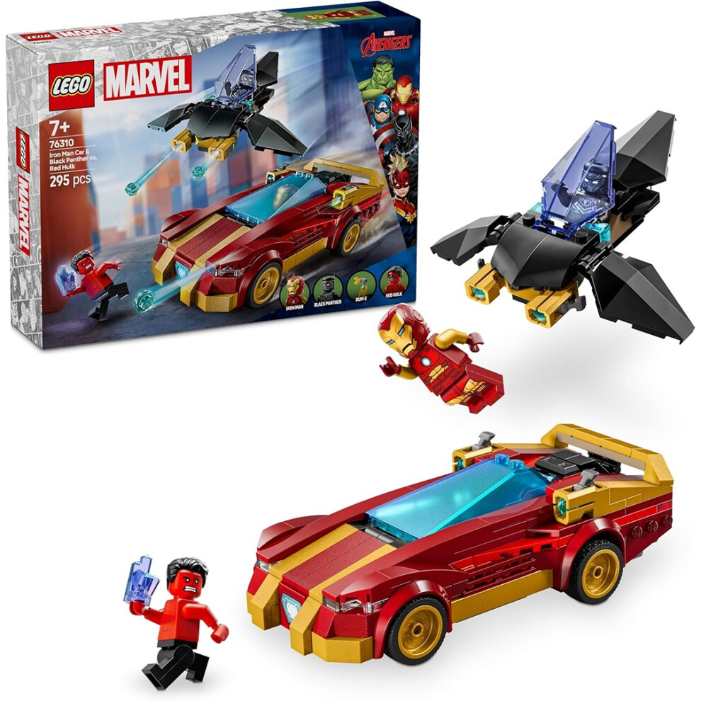 Lego 76310 Marvel Iron Man Car & Black Panther Vs. Red Hulk