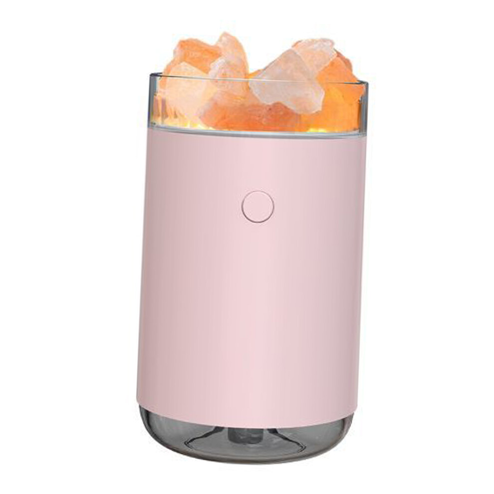 Salt Diffuser Humidifier USB Aroma Diffuser Desktop Humidifier with Colorful Light Effect Pink-image-OPC-PHX67C5-NEW