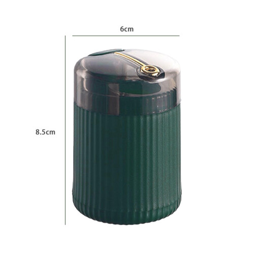 Pop Up Automatic Toothpick Dispenser Holder Compact Large Capacity Clear Window Toothpick Container for Kitchen Dark Green 1