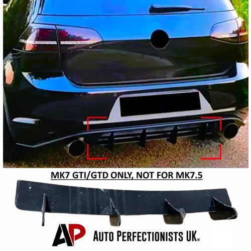 For VW Golf GTI MK7 Fin Diffuser & Side Splitters Spoiler Body Kit 13-16