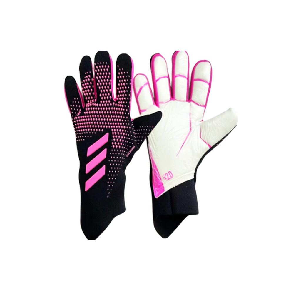 ( pink and white, 7) Youth Goalkeeper Gloves with Finger Support – Anti-Slip Latex Grip, Padded & Durable Soccer Gloves
