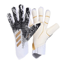 ( white and gold, 6) Youth Goalkeeper Gloves with Finger Support – Anti-Slip Latex Grip, Padded & Durable Soccer Gloves