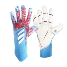 ( blue and white, 8) Youth Goalkeeper Gloves with Finger Support – Anti-Slip Latex Grip, Padded & Durable Soccer Gloves